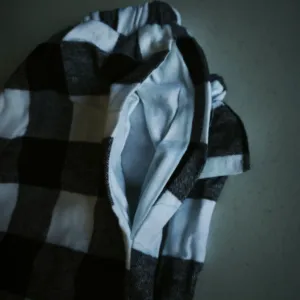 Pantalón de Pijama de Cuadros Blacos y Negros M - Image 4