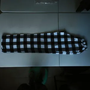 Pantalón de Pijama de Cuadros Blacos y Negros M - Image 5