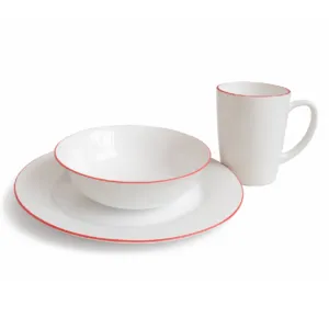 Vajilla Redonda de 12 Piezas de la Marca Holstein Housewares